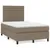Produktbild 2 för Ramsäng med madrass taupe 120x200 cm tyg