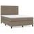Produktbild 2 för Ramsäng med madrass taupe 140x190 cm tyg