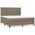 Produktbild 2 för Ramsäng med madrass taupe 160x200 cm tyg