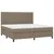 Produktbild 3 för Ramsäng med madrass taupe 200x200 cm tyg