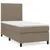 Produktbild 2 för Ramsäng med madrass taupe 90x190 cm tyg
