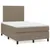 Produktbild 2 för Ramsäng med madrass taupe 120x200 cm tyg