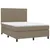 Produktbild 3 för Ramsäng med madrass taupe 140x190 cm tyg