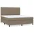 Produktbild 2 för Ramsäng med madrass taupe 160x200 cm tyg