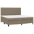 Produktbild 3 för Ramsäng med madrass taupe 200x200 cm tyg