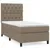 Produktbild 2 för Ramsäng med madrass taupe 80x200 cm tyg