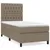 Produktbild 2 för Ramsäng med madrass taupe 100x200 cm tyg