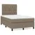 Produktbild 2 för Ramsäng med madrass taupe 120x200 cm tyg