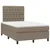 Produktbild 3 för Ramsäng med madrass taupe 120x200 cm tyg