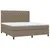 Produktbild 3 för Ramsäng med madrass taupe 160x200 cm tyg