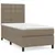 Produktbild 2 för Ramsäng med madrass taupe 90x190 cm tyg