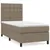 Produktbild 2 för Ramsäng med madrass taupe 90x200 cm tyg