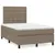 Produktbild 2 för Ramsäng med madrass taupe 120x200 cm tyg