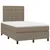 Produktbild 3 för Ramsäng med madrass taupe 120x200 cm tyg