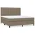Produktbild 2 för Ramsäng med madrass taupe 160x200 cm tyg