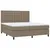 Produktbild 3 för Ramsäng med madrass taupe 180x200 cm tyg