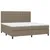 Produktbild 3 för Ramsäng med madrass taupe 200x200 cm tyg