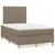 Produktbild 2 för Ramsäng med madrass taupe 120x200 cm tyg