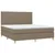 Produktbild 3 för Ramsäng med madrass taupe 160x200 cm tyg