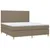 Produktbild 3 för Ramsäng med madrass taupe 180x200 cm tyg