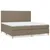 Produktbild 2 för Ramsäng med madrass taupe 200x200 cm tyg