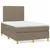 Produktbild 2 för Ramsäng med madrass taupe 120x200 cm tyg