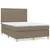Produktbild 2 för Ramsäng med madrass taupe 140x190 cm tyg