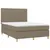 Produktbild 3 för Ramsäng med madrass taupe 140x190 cm tyg