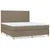 Produktbild 2 för Ramsäng med madrass taupe 160x200 cm tyg