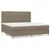 Produktbild 2 för Ramsäng med madrass taupe 200x200 cm tyg