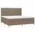 Produktbild 3 för Ramsäng med madrass taupe 200x200 cm tyg