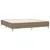 Produktbild 4 för Ramsäng med madrass taupe 200x200 cm tyg