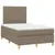 Produktbild 3 för Ramsäng med madrass taupe 120x200 cm tyg