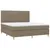 Produktbild 3 för Ramsäng med madrass taupe 160x200 cm tyg