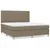 Produktbild 2 för Ramsäng med madrass taupe 180x200 cm tyg