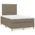 Produktbild 2 för Ramsäng med madrass taupe 120x200 cm tyg
