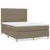 Produktbild 2 för Ramsäng med madrass taupe 140x190 cm tyg