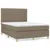 Produktbild 2 för Ramsäng med madrass taupe 140x200 cm tyg