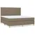 Produktbild 2 för Ramsäng med madrass taupe 180x200 cm tyg