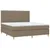Produktbild 3 för Ramsäng med madrass taupe 180x200 cm tyg