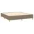 Produktbild 4 för Ramsäng med madrass taupe 180x200 cm tyg