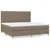 Produktbild 2 för Ramsäng med madrass taupe 200x200 cm tyg