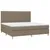 Produktbild 3 för Ramsäng med madrass taupe 200x200 cm tyg