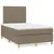 Produktbild 2 för Ramsäng med madrass taupe 120x200 cm tyg