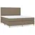 Produktbild 2 för Ramsäng med madrass taupe 160x200 cm tyg