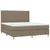 Produktbild 3 för Ramsäng med madrass taupe 160x200 cm tyg