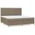 Produktbild 2 för Ramsäng med madrass taupe 200x200 cm tyg