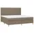 Produktbild 3 för Ramsäng med madrass taupe 200x200 cm tyg