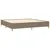 Produktbild 4 för Ramsäng med madrass taupe 200x200 cm tyg