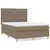 Produktbild 2 för Ramsäng med madrass taupe 140x190 cm tyg